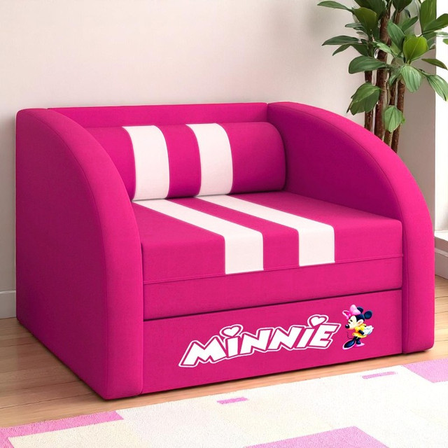 Дитячий диван машина Минни Маус Смарт, розкладне крісло ліжко Minnie Mouse Smart для дітей комплект з шухлядою 1700х800