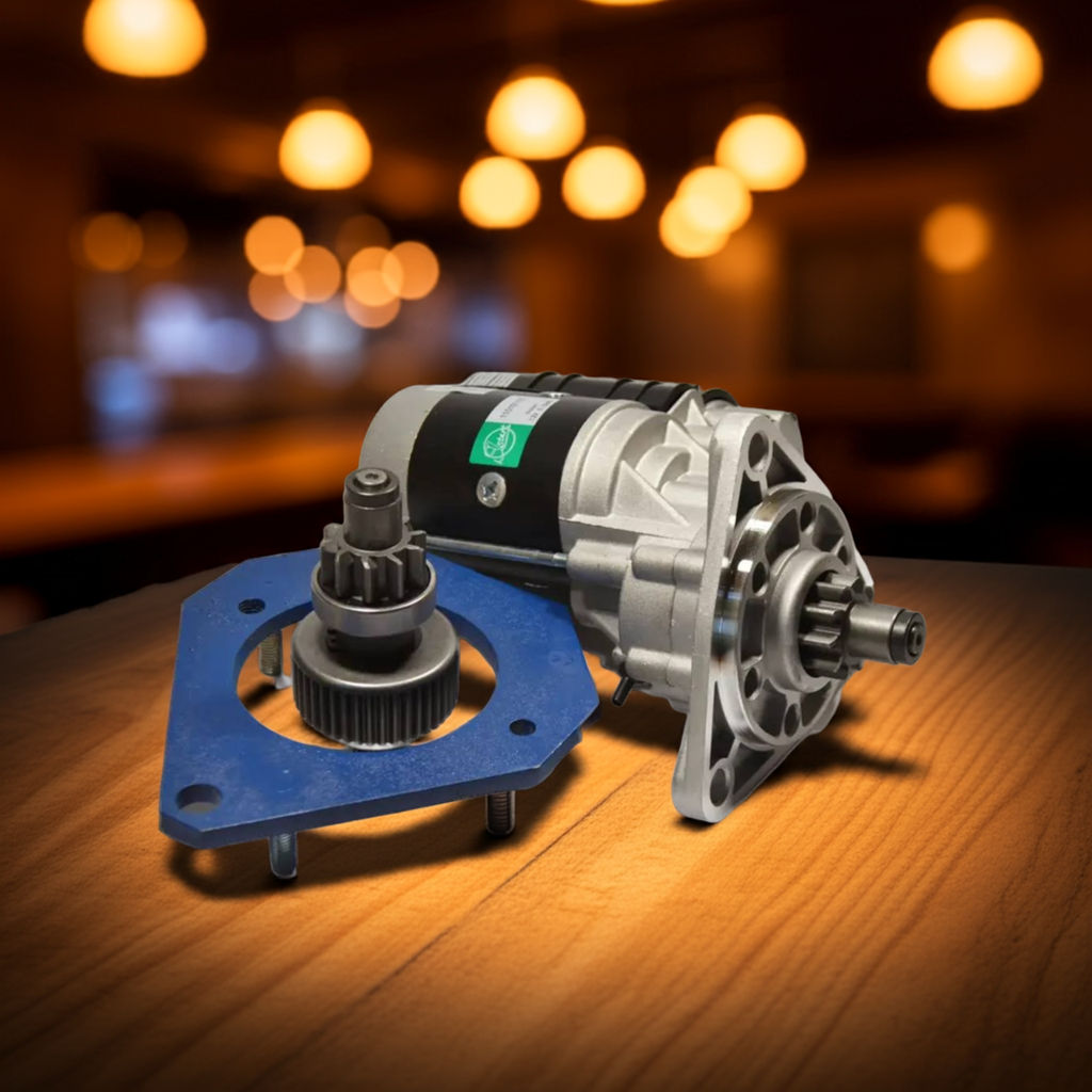 Стартер SLOVAK 12В 3.5 кВт замість пускача ПД-10 без заміни плити і маховика: з "крупним" бендіксом і плитою., фото 1