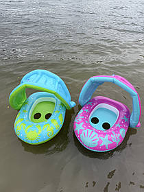 Плотик з трусиками і дахом BW 34091, розмір 80-85 см, 2 кольори