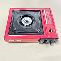 Плитка газова одноконфоркова, п'єзопідпал, під газові балони бутан і пропан-бутан вир-во INTERTOOL GS-0001