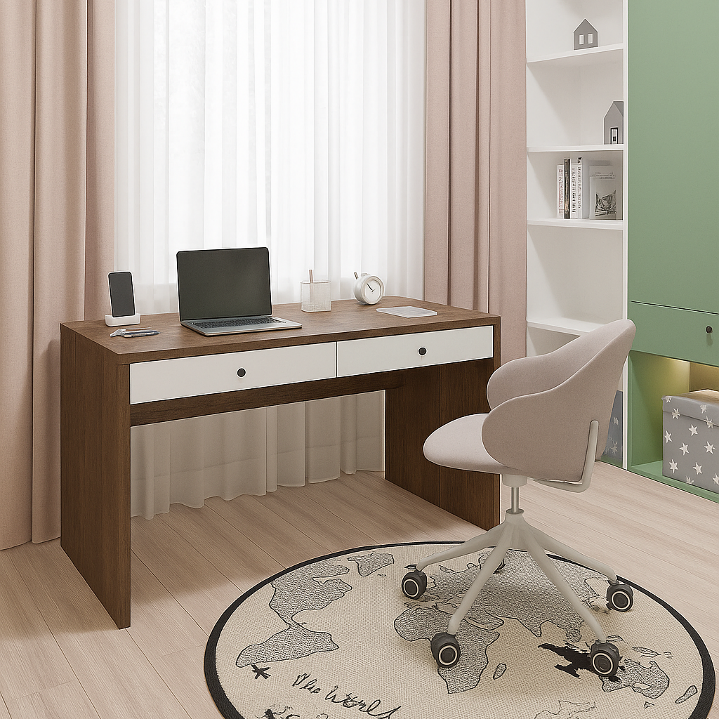 Письмовий Стіл 750х1400х700мм Дуб Тахо/Білий, фото 1