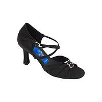 Туфли для танцев женские Латина р 25,5 (40р) с регуляторами полноты, сатин