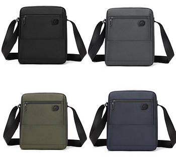 Чоловіча сумка нейлона 28*23 см через плече на блискавці з кишенею в різних варіантах Kay