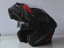 Мотошолом Fxw Hf 130 модуляр з окулярами сертифікація DOT, фото 2