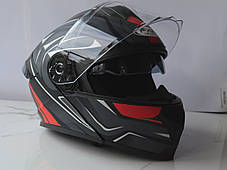 Мотошолом Fxw Hf 130 модуляр з окулярами сертифікація DOT, фото 3