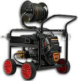 Бензинова гідродинамічна машина для прочистки труб Profter QK-1540 (150 бар.30м.), фото 7