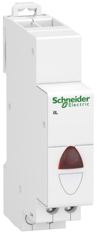 Сигнальний індикатор червоний Acti9 iIL LED 12-48V AC-DC  A9E18330 Schneider Electric на DIN-рейку