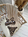 Леопардовий роздільний купальник, зручний шикарний купальник, фото 10