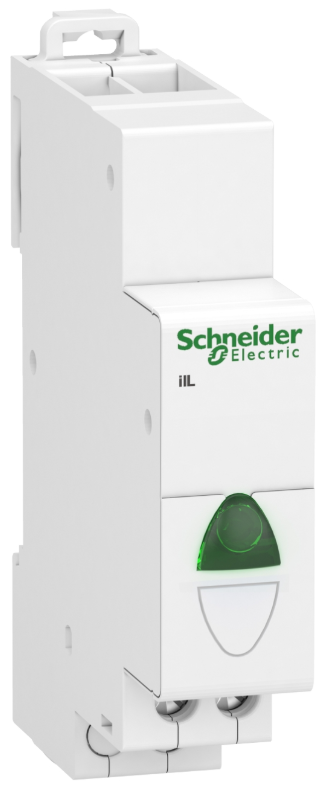 Сигнальний індикатор зелений Acti9 iIL LED 12-48V AC-DC  A9E18331 Schneider Electric на DIN-рейку