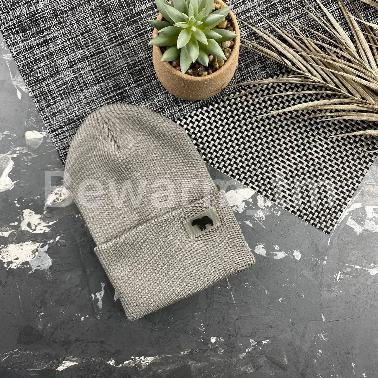 Шапочка дитяча демісезонна біні Сірий, фото 1