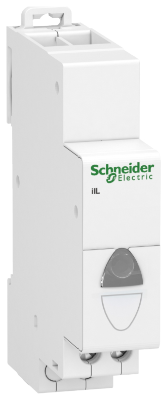 Сигнальний індикатор білий Acti9 iIL LED 12-48V AC-DC  A9E18332 Schneider Electric на DIN-рейку