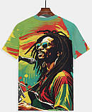 Футболка чоловіча яскрава з дизайном Боба Марлі, фото 3