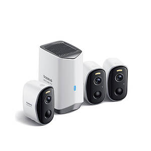 Камера відеоспостереження Baseus Security N1 Outdoor Camera 2k 3-Cam Kit |145°, 16Gb eMMC (16TB Max), Color Night vision, IP67|