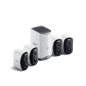 Камера відеоспостереження Baseus Security N1 Outdoor Camera 2k 4-Cam Kit |145°, 16Gb eMMC (16TB Max), Color Night vision, IP67|
