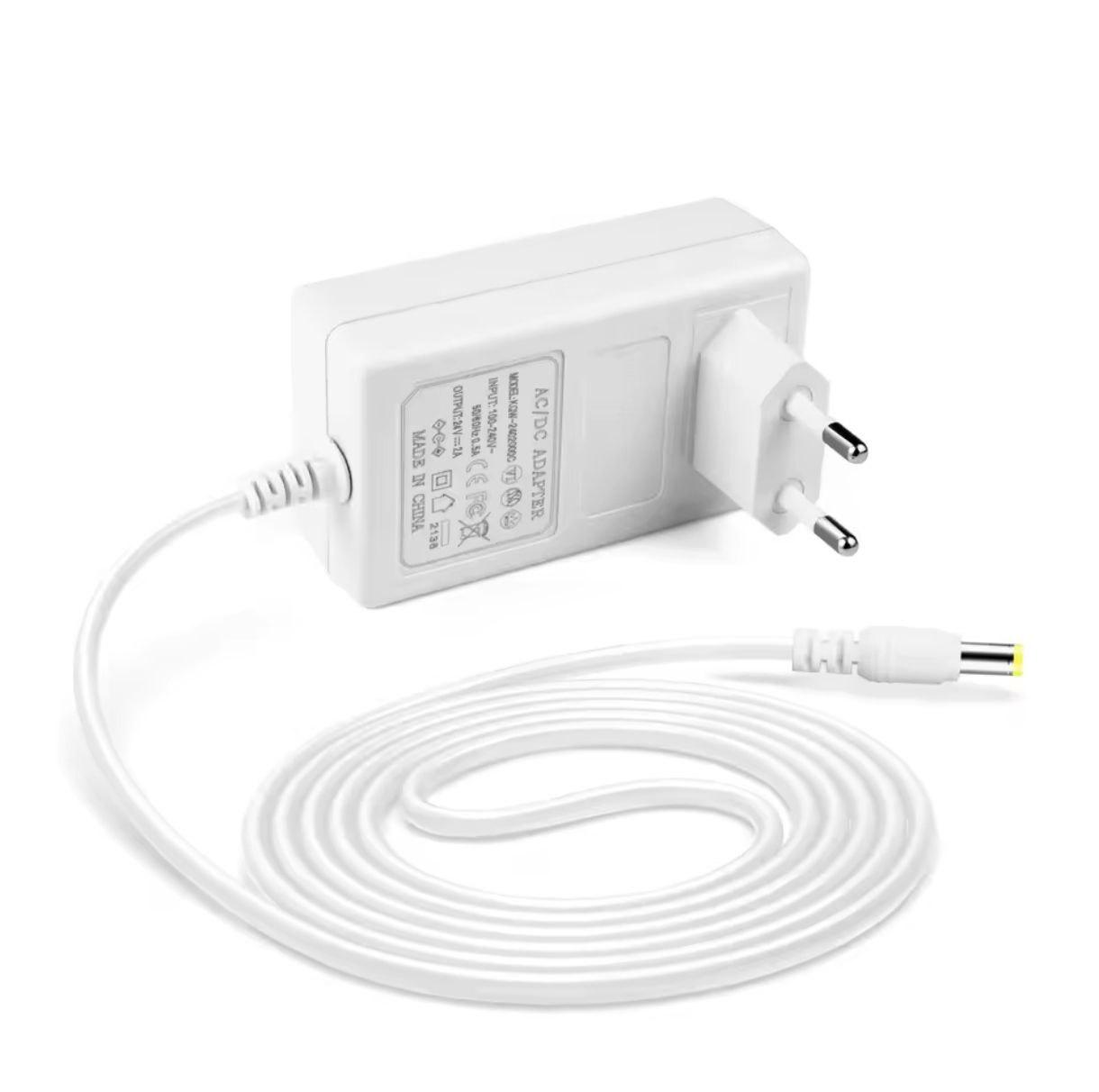 Блок живлення GADINAN для камер відеоспостереження 12В 2A 5,5 x 2,1. Адаптер постійного струму. Білий, фото 1