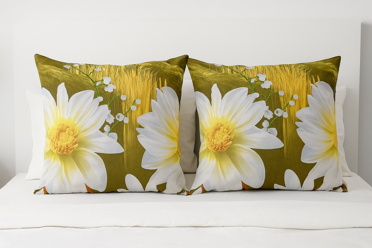 Наволочка (Бязь Голд Люкс) "Ромашки" | 70х70 від 2 шт., фото 1