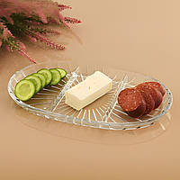 Менажниця скляна овальна Pasabahce Elegant 28×16,5 см 3 секції 54903