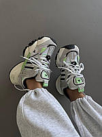 Сірі демісезонні текстильні жіночі кросівки ADIDAS XLG RUNNER  WHITE / ACID Адідас Венто шкіра сітка