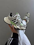 Сірі демісезонні текстильні жіночі кросівки ADIDAS XLG RUNNER WHITE / ACID Адідас Венто шкіра сітка, фото 2