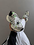 Сірі демісезонні текстильні жіночі кросівки ADIDAS XLG RUNNER WHITE / ACID Адідас Венто шкіра сітка, фото 7