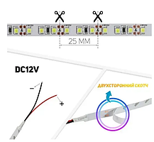 LED стрічка 12V BIOM Standart (smd 2835) 120LEDs/м IP20 супер холодний білий (10000-11000K), фото 4