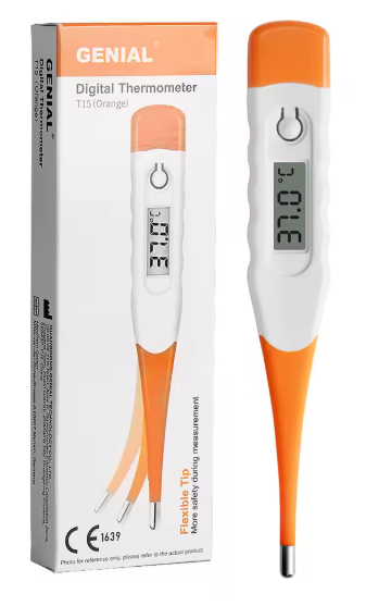 Термометр електронний із гнучким наконечником, 1 шт (помаранчевий), фото 1