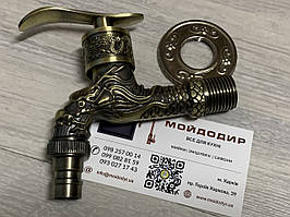 Кран для хамама, лазні. Кран садовий декоративний, латунь, бронза