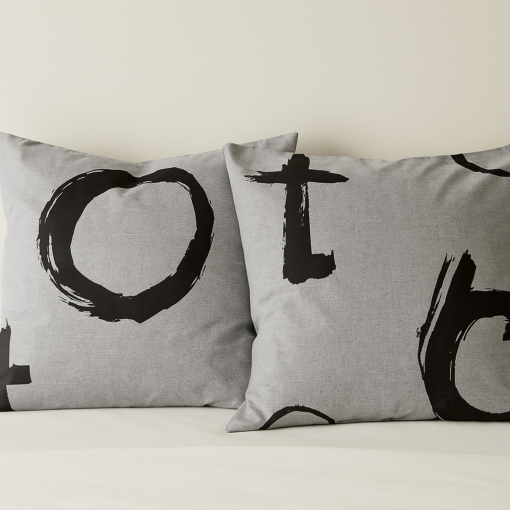 Наволочка (Бязь Голд Люкс) "Візерунок сірий" | 70х70 від 2 шт., фото 1