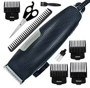 Професійна стрижкова машинка GEEMY GM-806 леза з титановим покриттям від мережі Чорна