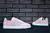 Кросівки жіночі Adidas Gazelle Pink Grey Рожеві з сірим Кеди Адідас Газель замшеві демісезон, фото 7