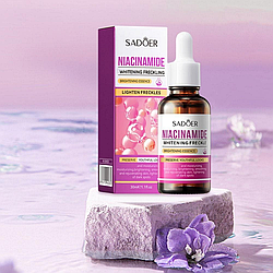 Освітлювальна сироватка з ніацинамідом Sadoer Niacinamide Whitening Freckle Essence, 30 мл