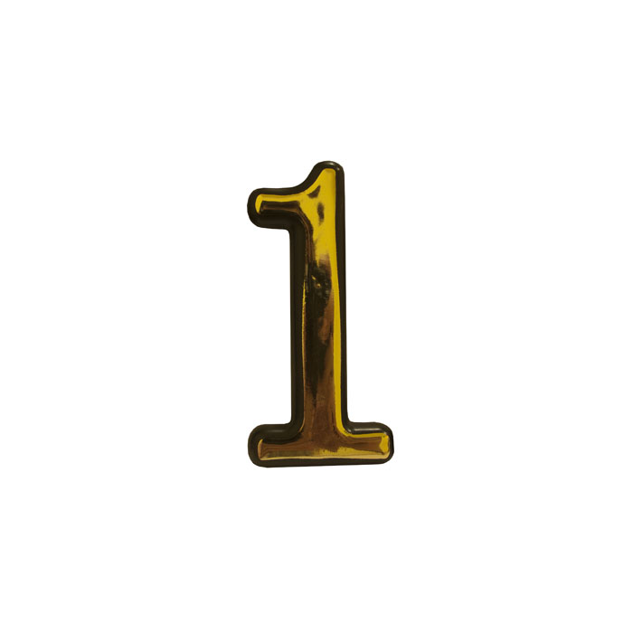Номерки пластикові, №1, 50*30 мм