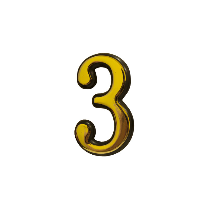 Номерки пластикові, №3, 50*30 мм