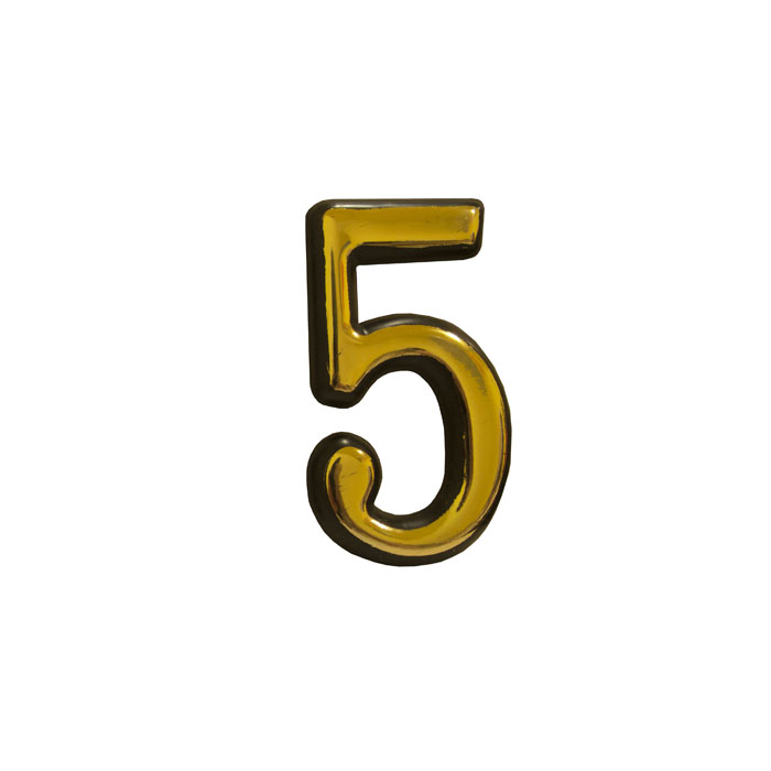 Номерки пластикові, №5, 50*30 мм