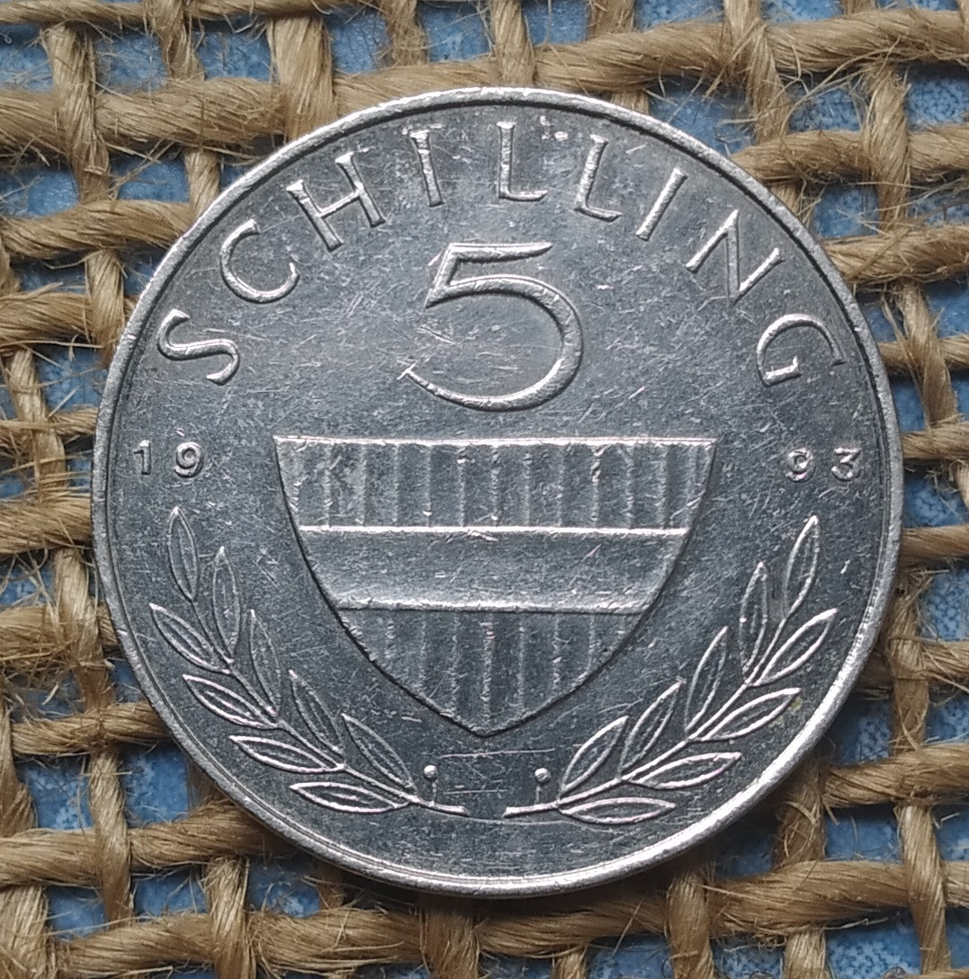5 шилiнгiв 1993 року. Австрiя