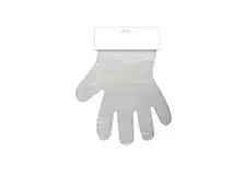 Поліетиленові рукавички на планшеті, розмір L, суперміцні, 100 шт/уп