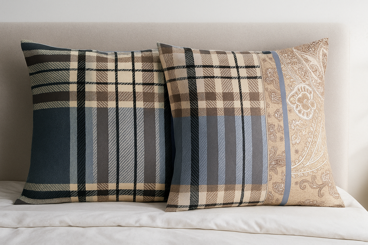 Наволочка (Бязь Ґолд Люкс) "Смужки та візерунок" | 70х70 від 2 шт., фото 1