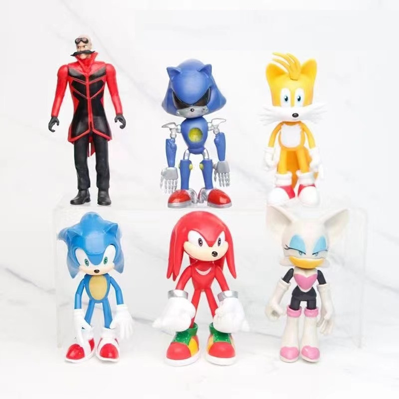 Набір фігурок Сонік, Іграшки персонажі Sonic the Hedgehog 6 шт., фото 1