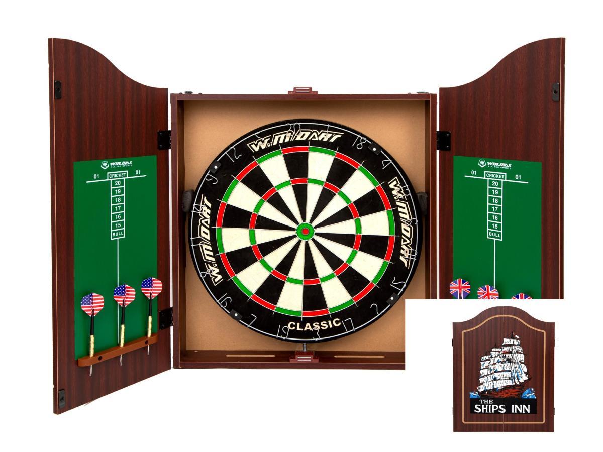 Дартс з кабінетом мішень 45см сизаль Winmax The Ships Inn 6 дротиків