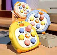Дитяча іграшка для розвитку моторики, сенсорна іграшка брелок попіт Жовтий