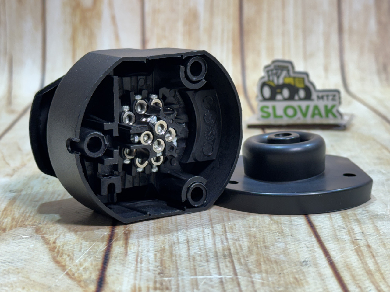 Розетка Fristom 13 PIN 12V пластикова з гумовим ущільнювачем (13 контактів), фото 1