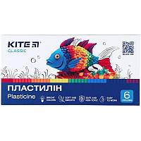 Пластилін Kite Classic 6 кольорів 120г