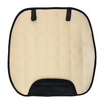 Автомобільна подушка для сидіння. Накидка на сидіння авто велюрова чорна 50×50 см, фото 6