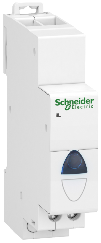 Сигнальний індикатор синій Acti9 iIL LED 12-48V AC-DC  A9E18333 Schneider Electric на DIN-рейку