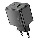 Мережевий зарядний пристрій Hoco CS17A 1 USB Multi-Protocol 22.5W, фото 4