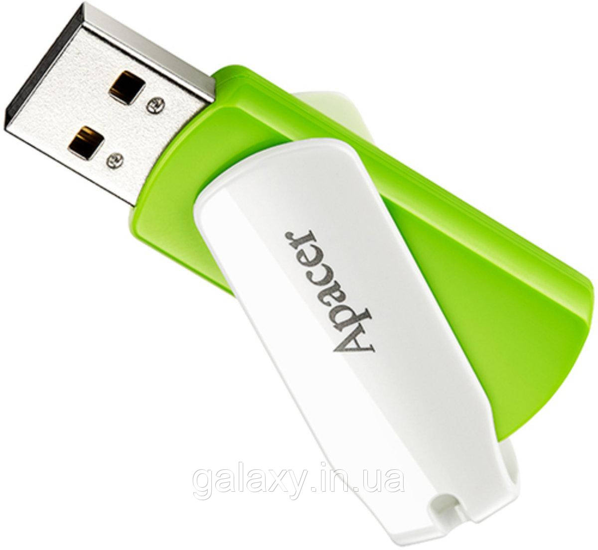 Флеш-накопичувач Apacer 64GB USB2.0 Green/White, фото 1