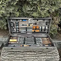 Подарунковий набір Майстер Гриль кейс-столик темна текстура