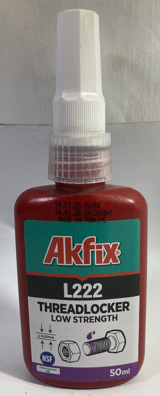 Анаеробний різьбовий фіксатор низької міцності L222 50мл Akfix