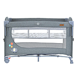 Манеж-кроватка El Camino ME 1098 UNITY Gray сірий "tovarka", фото 4