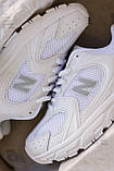 Білі шкіряні жіночі кросівки New Balance 530 • White • / Демісезонні Нью Беланс 530 Сітка, фото 9